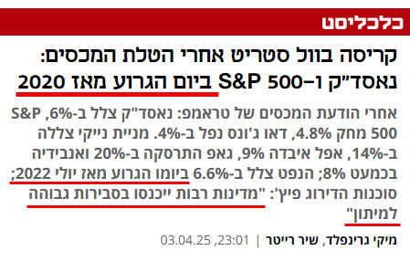 האם התחיל משבר חדש בשוק ההון